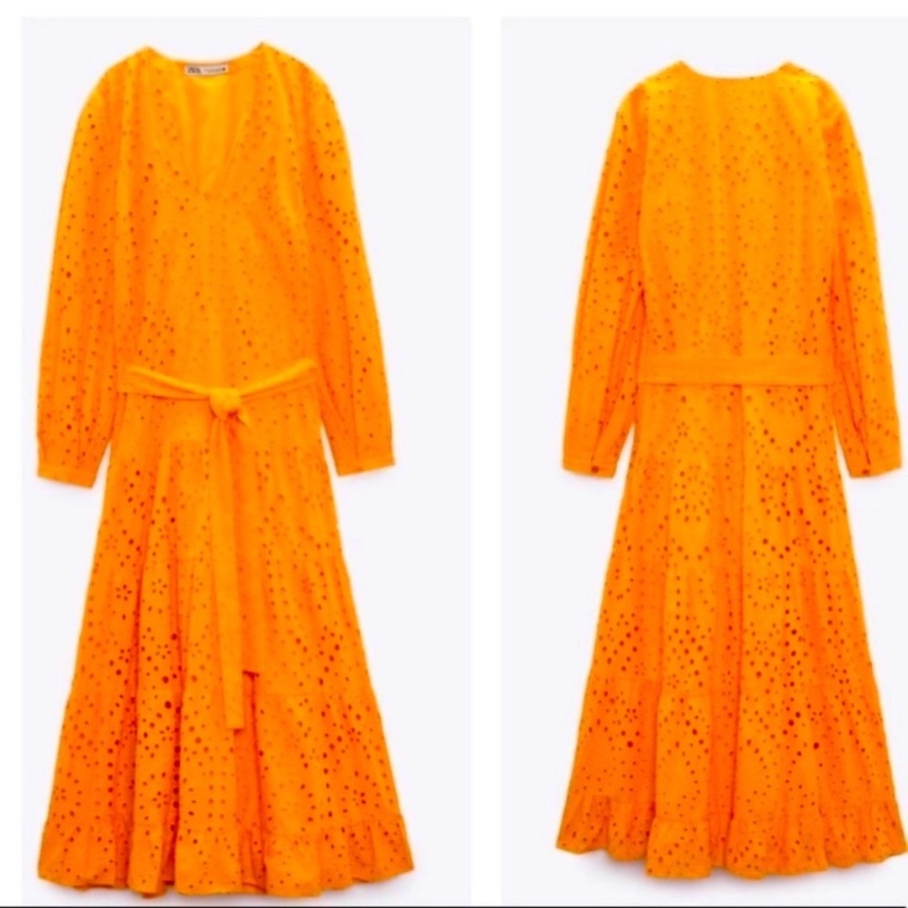 Zara Eyelet Maxi Dress